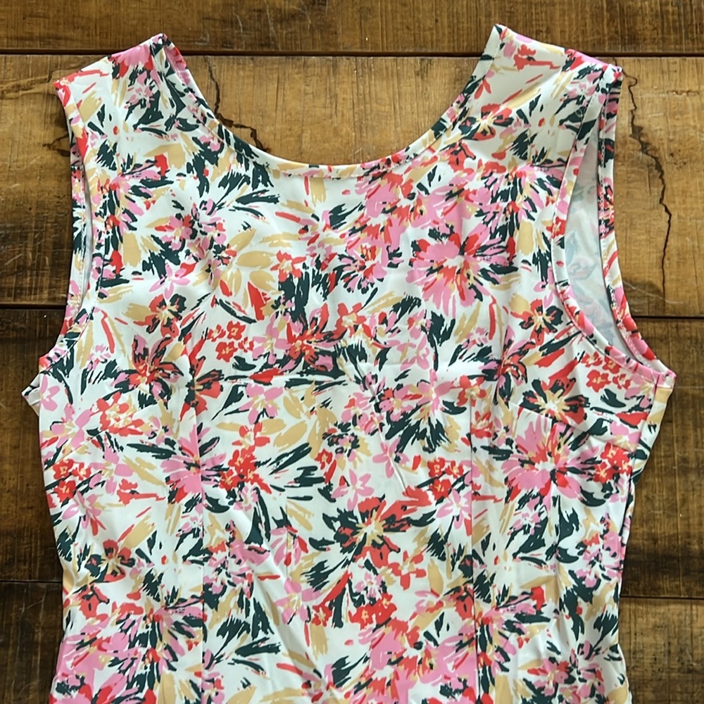 Floral Sleeveless Midi Dress